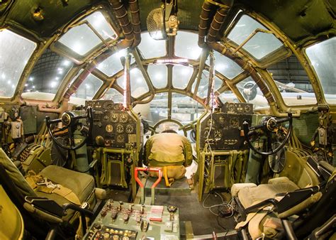 Boeing B-29 Superfortress ''Bockscar'' interior view of the cockpit : r ...