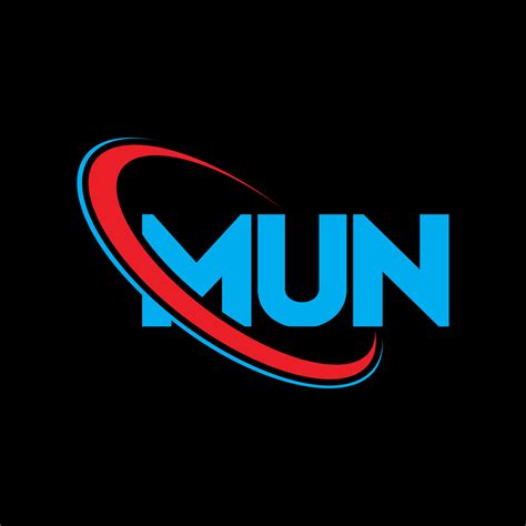 MUN logo. MUN letter. MUN letter logo design. Initials MUN logo linked ...