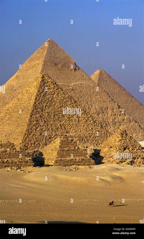 Egypt Cairo The pyramids at sunset Stock Photo - Alamy