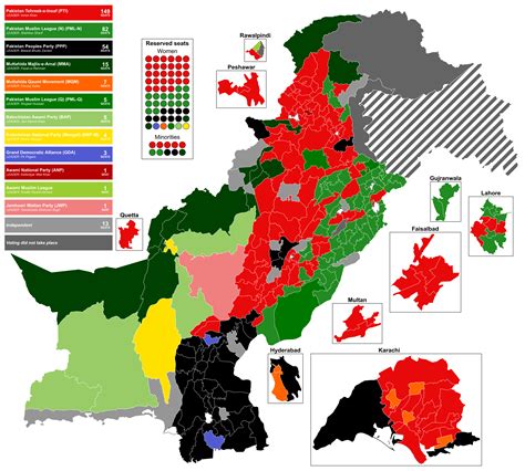 Results of the 2018 Pakistani general election : r/MapPorn