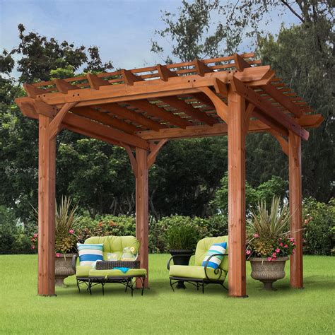 10 x 10 Pergola turns your patio into a naturally shaded oasis by ...