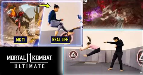 Martial artists attempt to pull off Liu Kang's bicycle kick, Sindel's ...