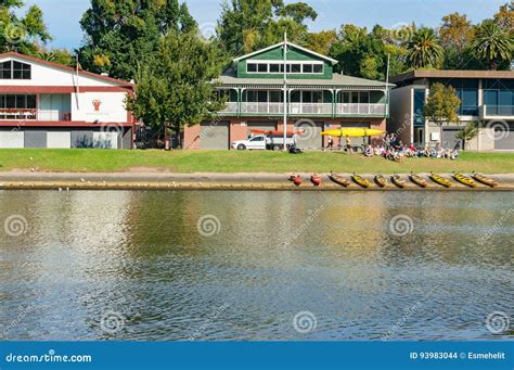 Melbourne Racing Club and Mercantle Rowing Club on Southbank Editorial ...