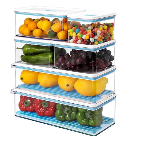 Buy MineSign 6 Pack Stackable Fridge Organizers and Storage Clear ...