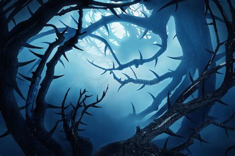 Dark forest with thorny bushes. At night , #spon, #forest, #Dark, # ...