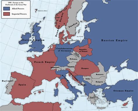 1908 An Alternate Ww1 96 Years After Napoleons Victory Imaginarymaps ...