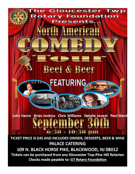 The North American Comedy Tour Comes to Gloucester Township | Rotary ...