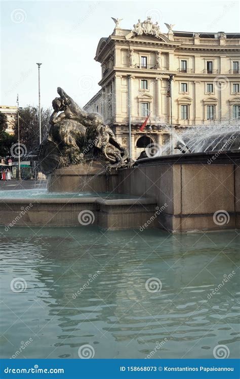 Fountain of the Naiads in Piazza Della Repubblica in Rome, Italy ...