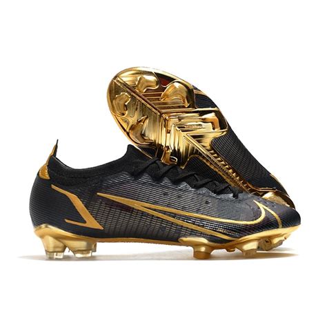 Nike Mercurial Vapor 14 Elite FG Soccer Cleats Black Gold