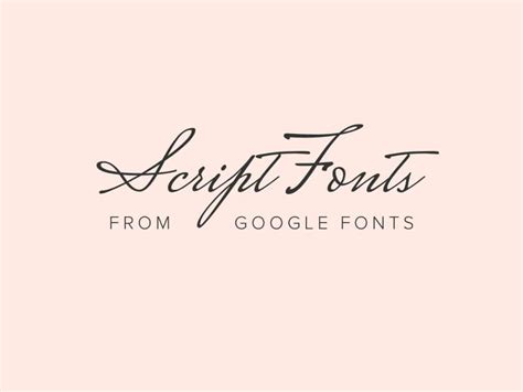 Simak Google Fonts That Look Like Calligraphy