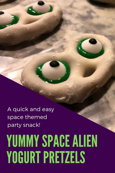 The Easiest Space Alien Party Food Idea Ever: Alien Pretzels | Alien ...