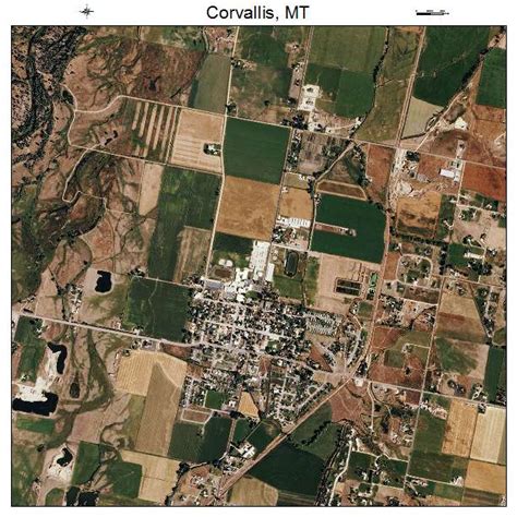 Aerial Photography Map of Corvallis, MT Montana