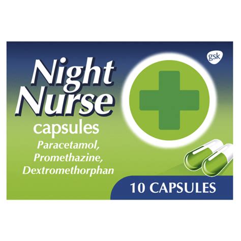 Night Nurse Capsules – 10 Capsules | Cold & Flu Relief | Chemist 4 U