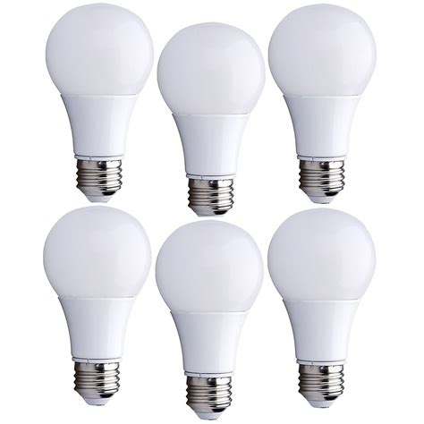 6 Pack Bioluz LED 60 Watt Light Bulb Replacement Warm White Non ...