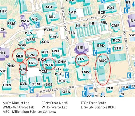 Penn State Building Map - Printable Map