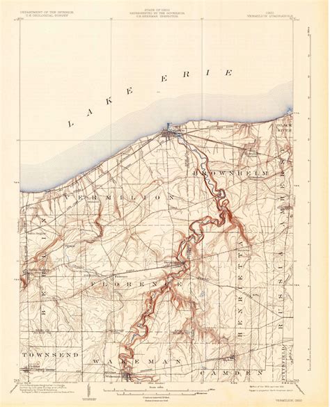 Vermillion Ohio Topographic Map - 1903 – HullSpeed Designs