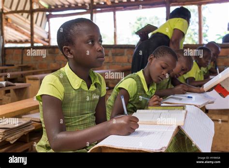 Pupils at a Bridge International Academies primary school in Mpigi ...