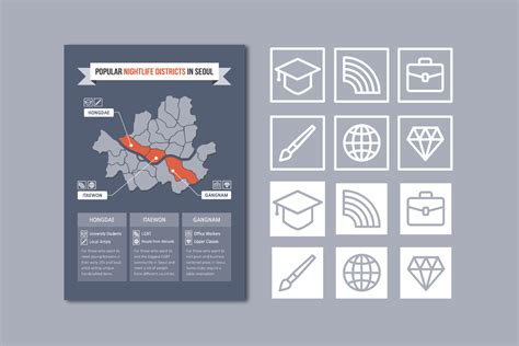 [Geographic Infographic] Nightlife Districts in Seoul on Behance