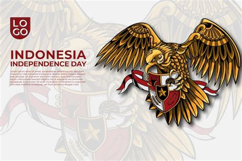 Premium Vector | Indonesia Independence Day simple template with Garuda ...