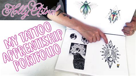 My tattoo apprenticeship portfolio - YouTube