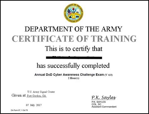 Cyber Awareness Certificate | TUTORE.ORG - Master of Documents