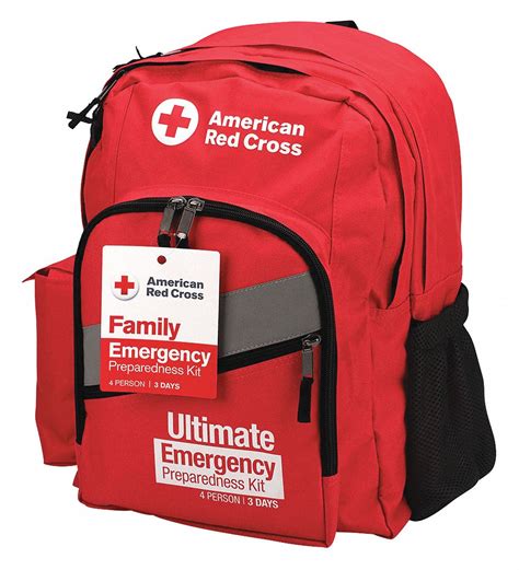 AMERICAN RED CROSS First Aid Kit, Kit, Nylon Case Material, Emergency ...