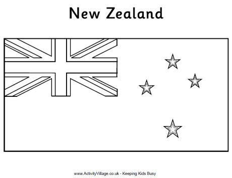 New Zealand Flag Colouring Page | New zealand flag, Flag coloring pages ...