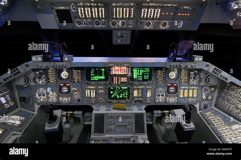 The cockpit of a NASA Space Shuttle Orbiter Stock Photo, Royalty Free ...