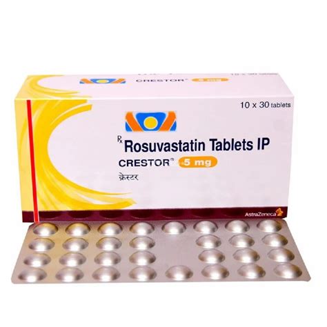 Crestor 5mg Rosuvastatin Tablets For Clinical, Packaging Size: 30 X 1 ...