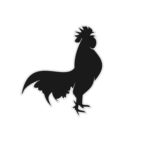 Premium Vector | Rooster Chicken crowing Silhouette Logo Design Inspiration