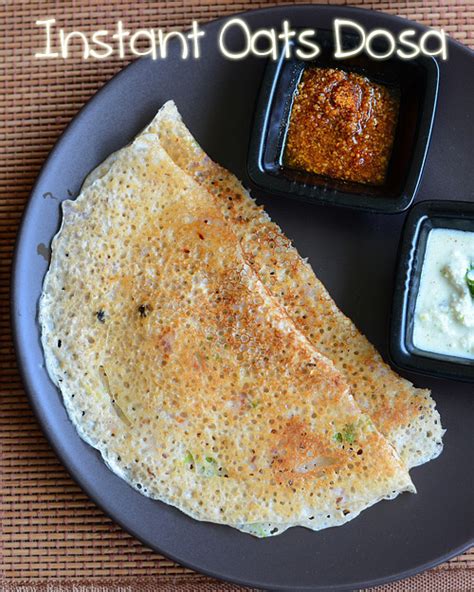 Oats dosa | Instant oats dosa recipe - Raks Kitchen