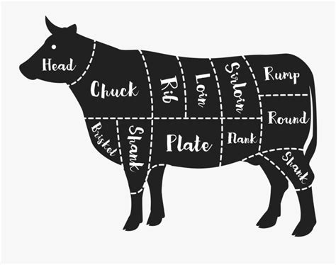 Beef Cut Chart - Diagrams Of Cuts Of Meat , Free Transparent Clipart ...