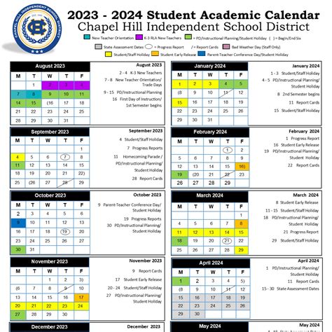 Calendar | Chapel Hill ISD