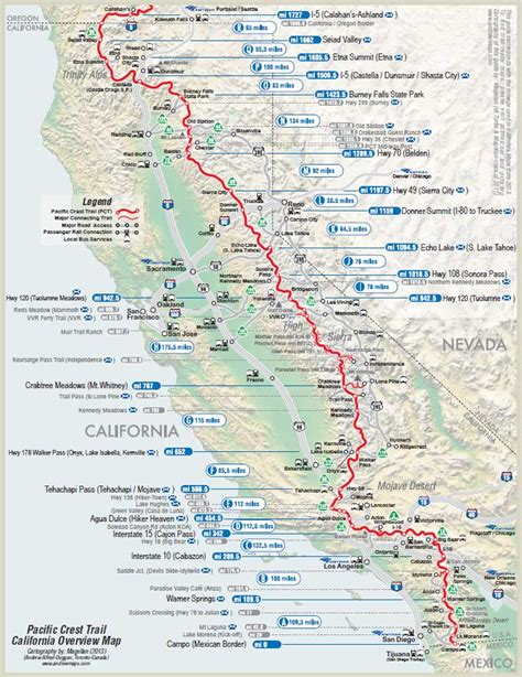 Take a Hike!: Map of the Pacific Crest Trail