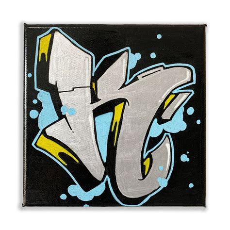 Graffiti Letter K Art Print 12x12 inches Signed & Numbered | Etsy