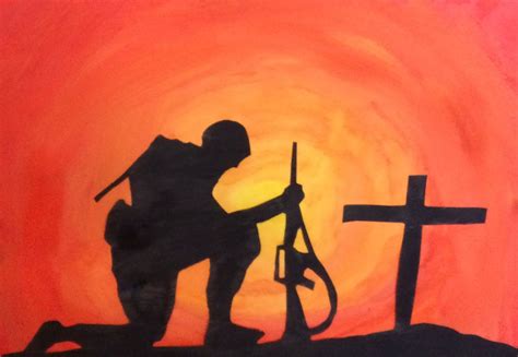 Remembrance Day art. Soldier. Silhouette. Remembrance Day Drawings ...