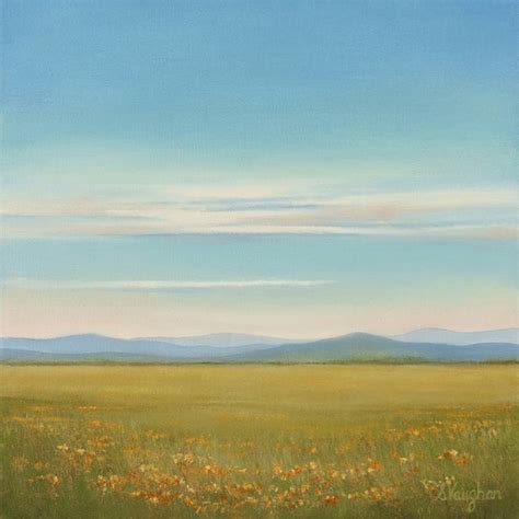 Wilflower Field - Blue Sky Landscape Painting by Suzanne Vaughan ...