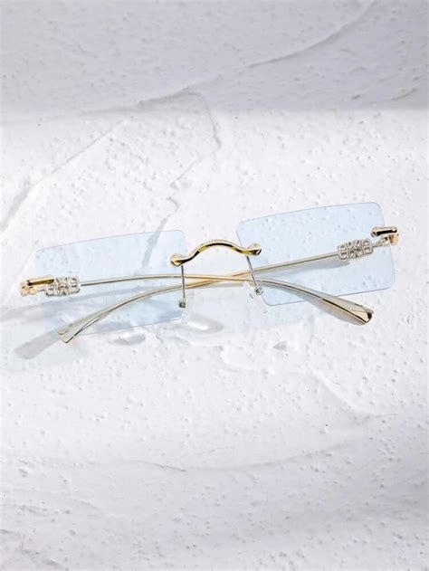 Men Square Rimless Fashion Glasses | Glasses fashion, Stylish glasses ...