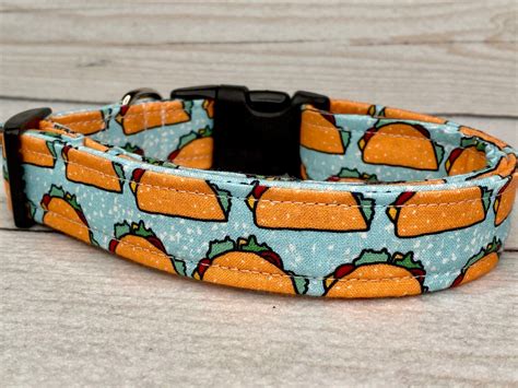 Taco dog collar, food dog collar, funny dog collar, side release collar ...