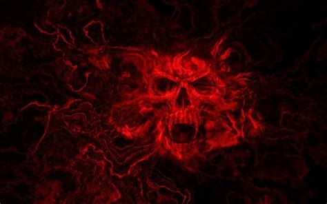 Horror Wallpaper - Dark Red Skull Background - 1680x1050 Wallpaper ...