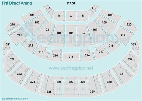 First Direct Arena Detailed Seating Plan