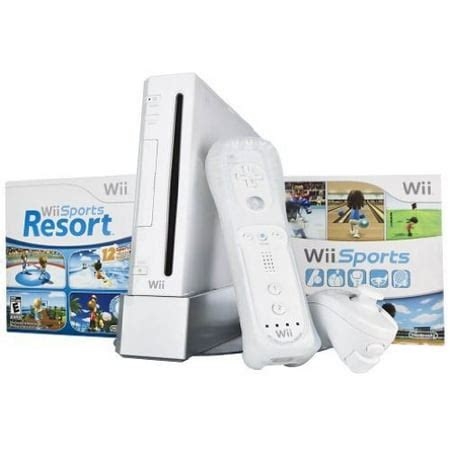 Refurbished Wii Bundle With Wii Sports & Wii Sports Resort White ...