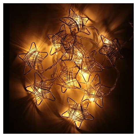 Luz de Navidad 10 estrellas LED blanco cálido | venta online en HOLYART