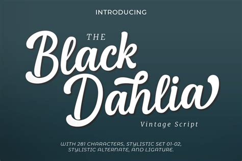 The Black Dahlia - Vintage Script Font