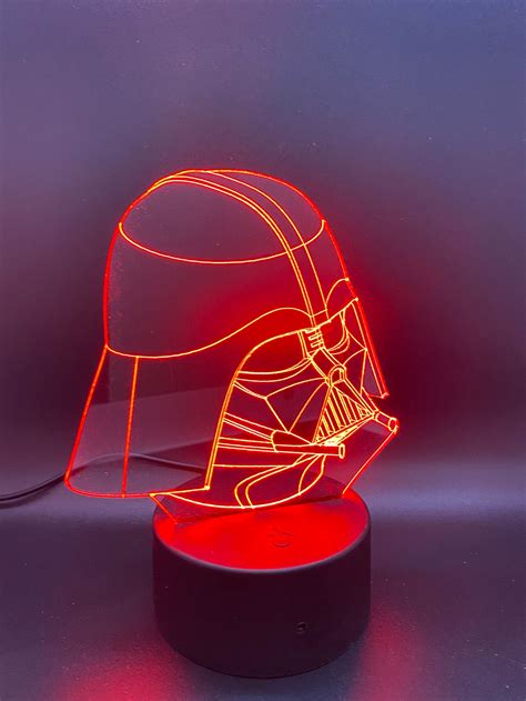 Custom star Wars Darth Vader 3D LED Acrylic Light - Etsy