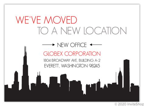 City New Office Business Moving Announcement | Business Moving ...