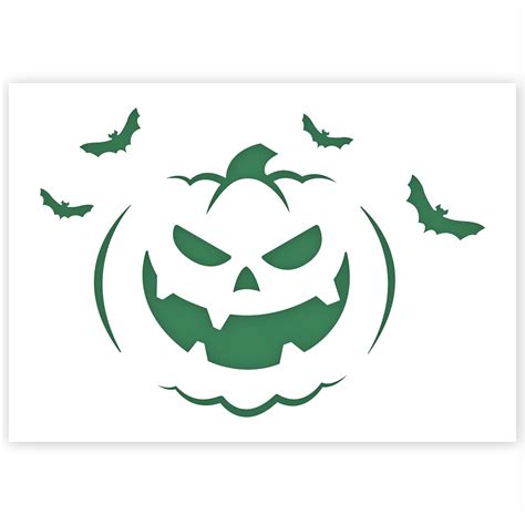 Buy QBIX Halloween Decorations Stencil, y Pumpkin Face Template ...