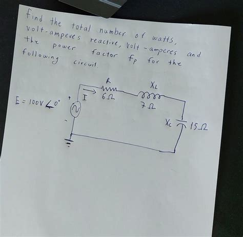 Solved find the total number of watts, volt amperes | Chegg.com