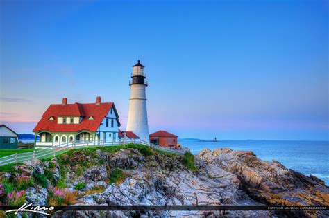 Portland Lighthouse Maine Cape Elizabeth | Royal Stock Photo