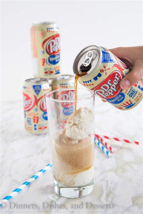 Dr. Pepper Vanilla Ice Cream Floats